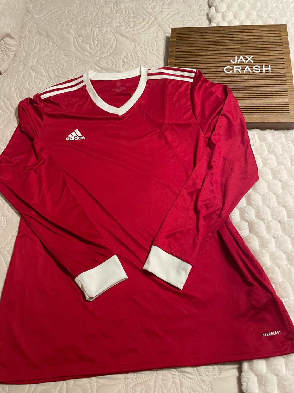 Adidas Men’s Red Long Sleeve Soccer Top